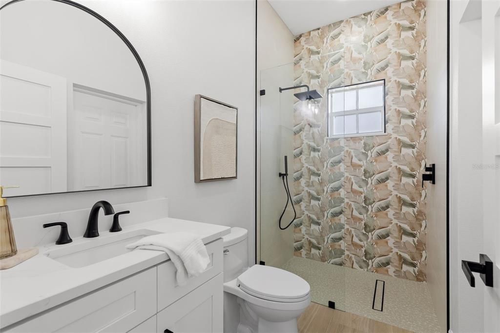 Bathroom, Interior, Wood Texture Flooring