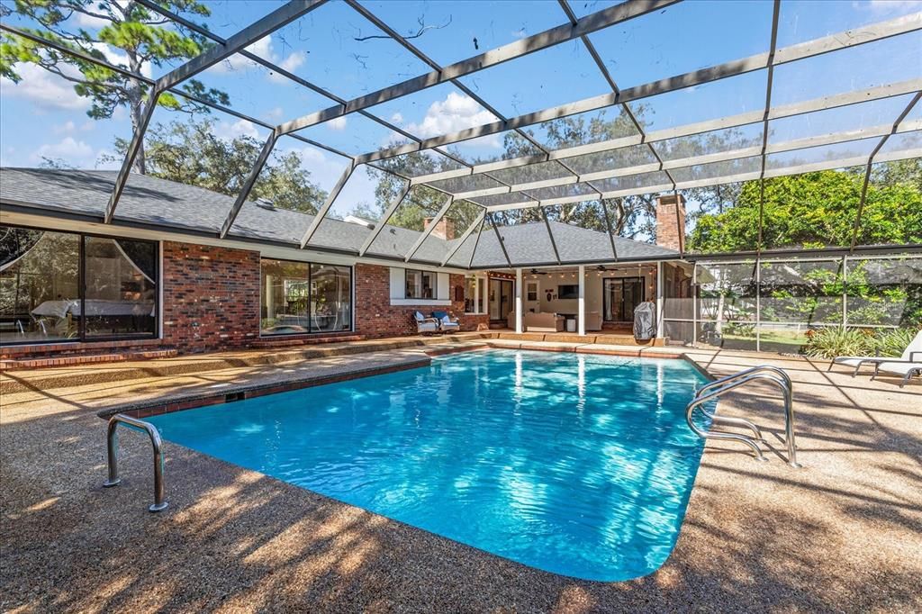 Glass Ceilings, Interior, Pool, Stone Walls, Sun Room