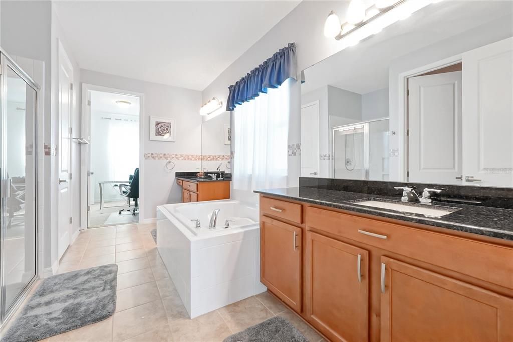 Bathroom, Dual Sink Vanities, Glass Shower, Interior