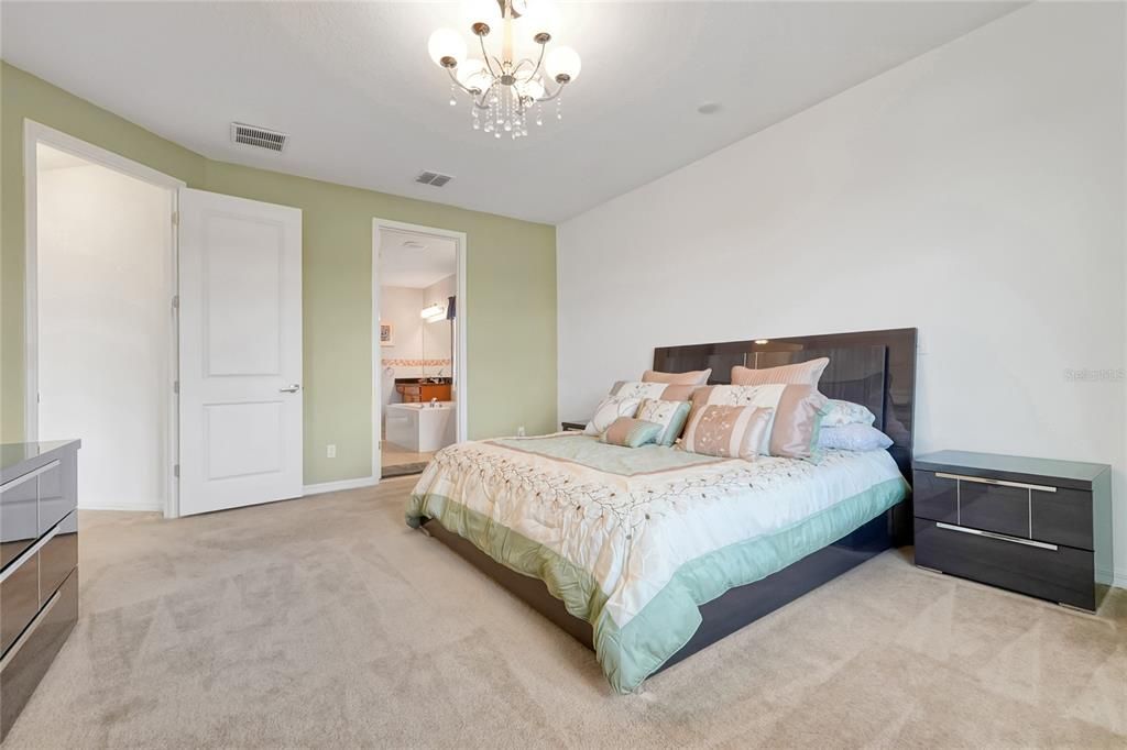 Bedroom, Chandelier, Interior