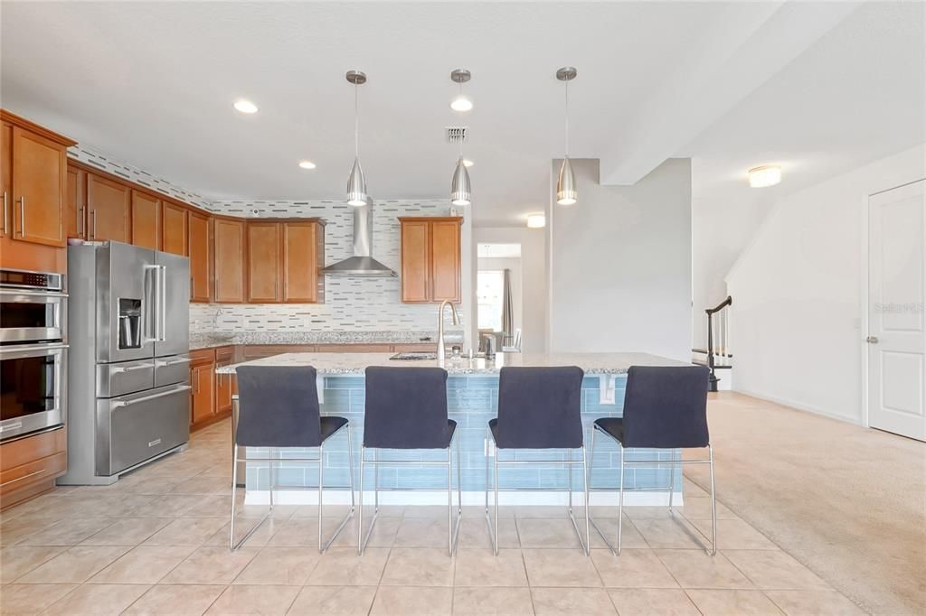 Interior, Kitchen, Pendant Lights, Recessed Lighting, Stainless Steel Appliances