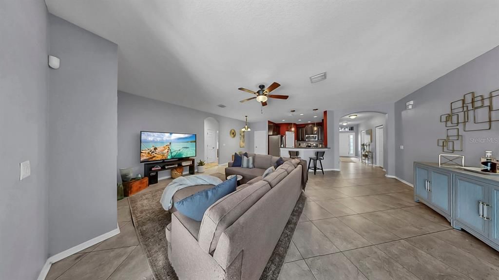 Interior, Kitchen, Living room, Recessed Lighting
