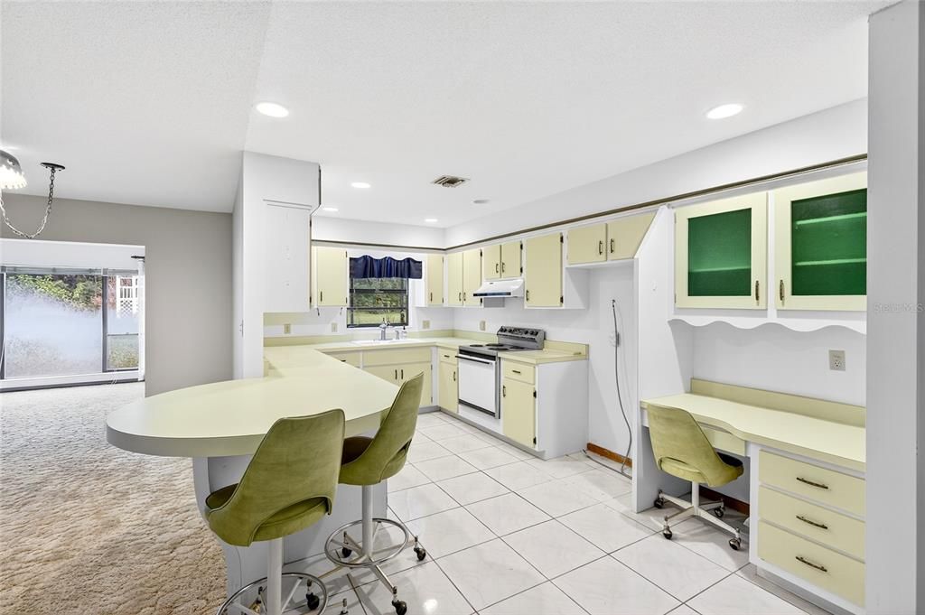 Home Office, Interior, Kitchen, Recessed Lighting