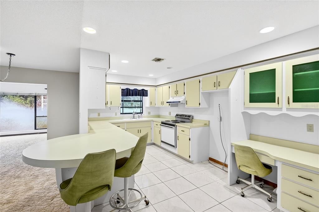 Home Office, Interior, Kitchen, Recessed Lighting