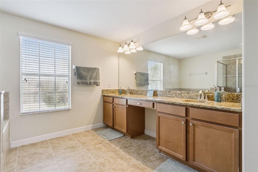 Bathroom, Dual Sink Vanities, Glass Shower, Interior