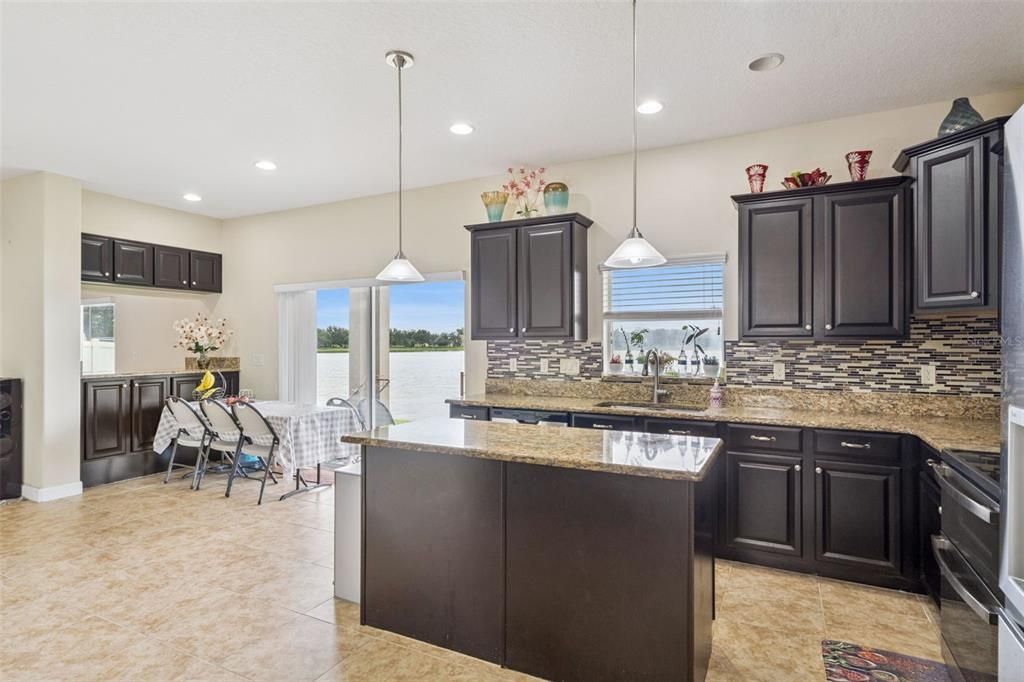 Dining room, Interior, Kitchen, Pendant Lights, Recessed Lighting, Water