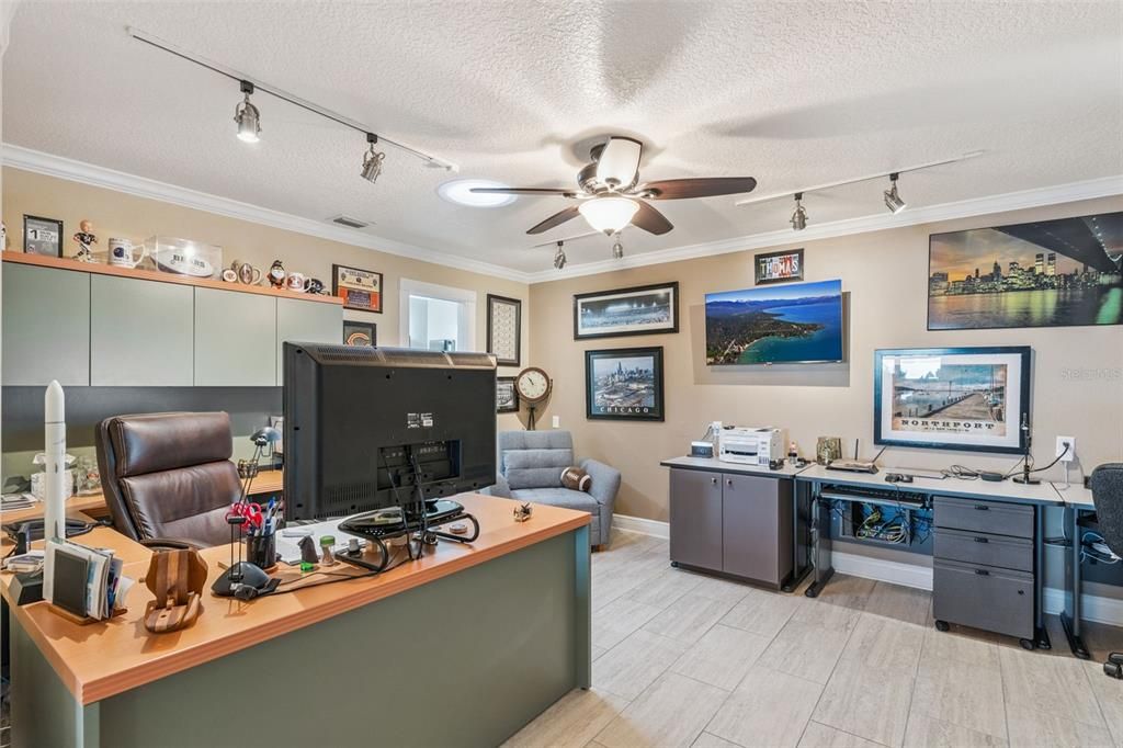 Home Office, Interior, Wood Texture Flooring