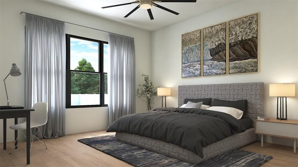 Bedroom, Interior, Wood Texture Flooring