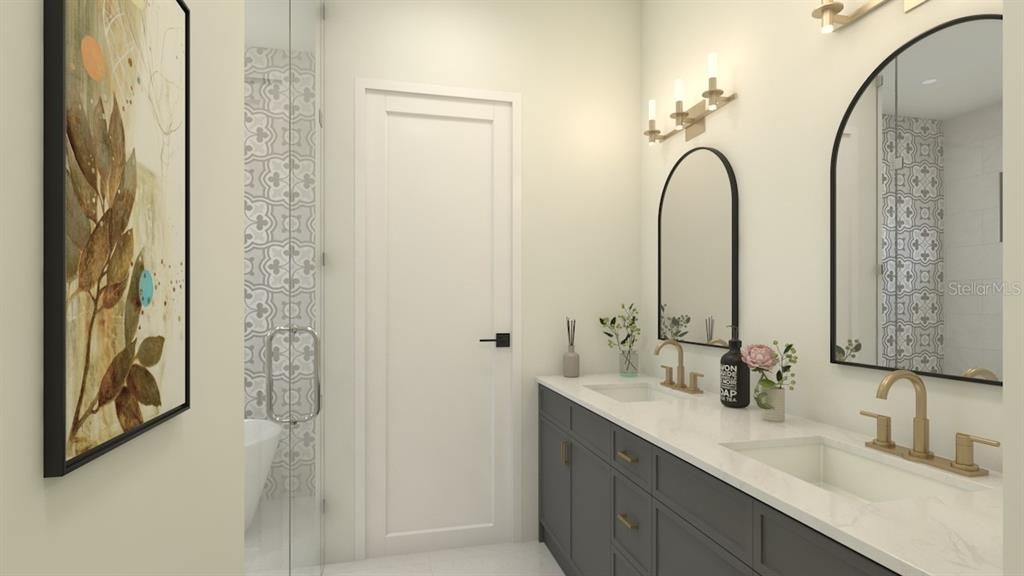Bathroom, Dual Sink Vanities, Interior
