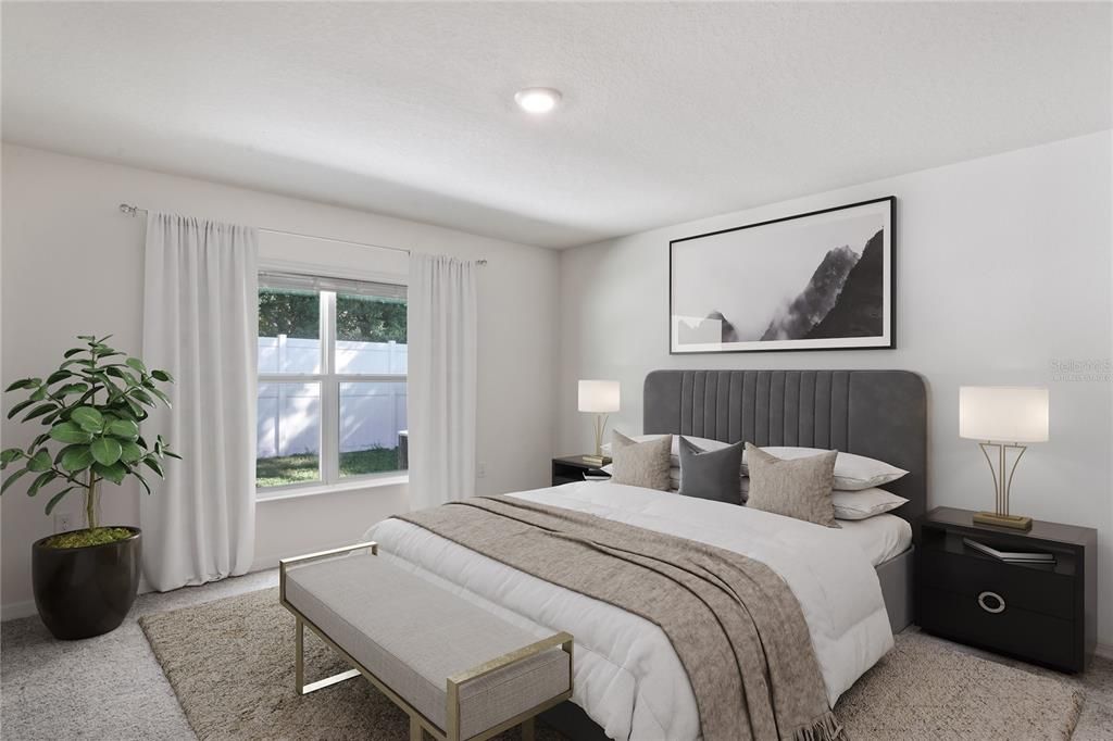 Bedroom, Interior, Recessed Lighting