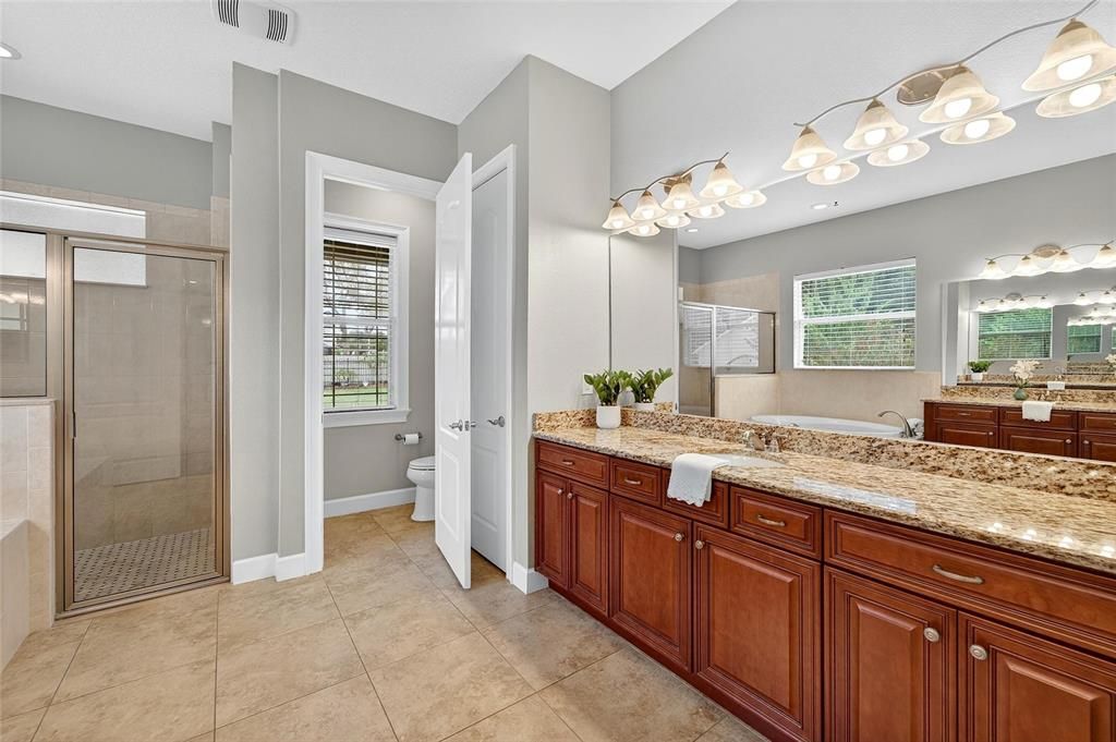 Bathroom, Dual Sink Vanities, Glass Shower, Interior