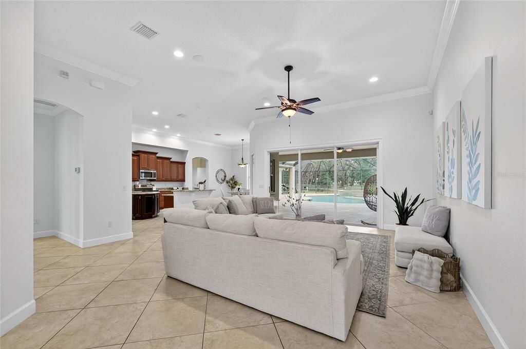 Interior, Kitchen, Living room, Recessed Lighting