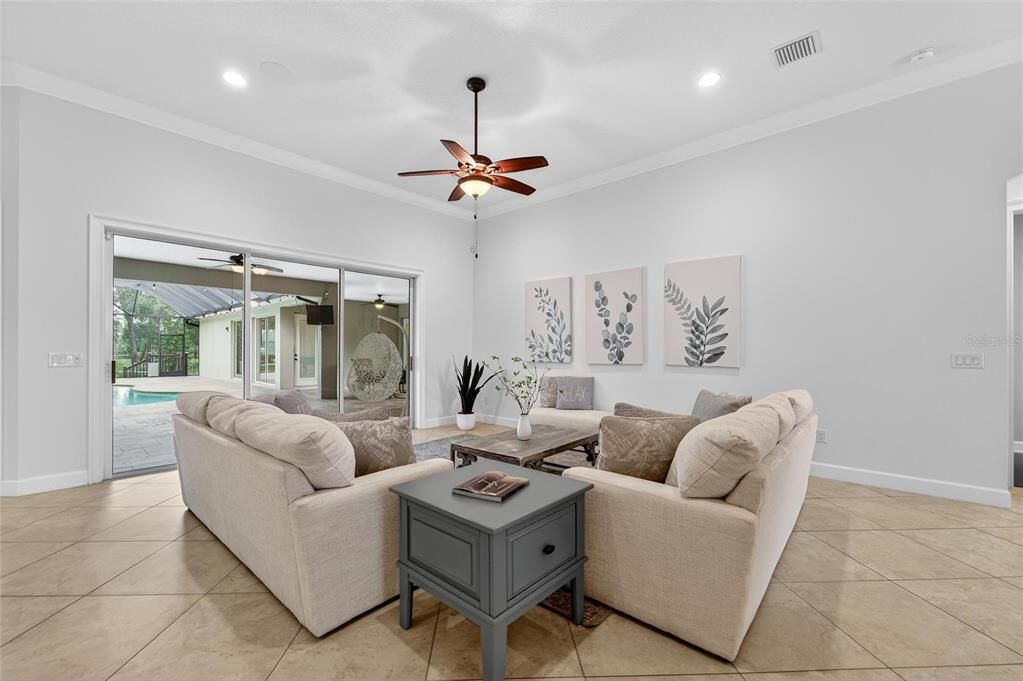 Interior, Living room, Recessed Lighting