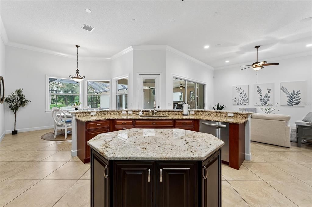 Dining room, Interior, Kitchen, Pendant Lights, Recessed Lighting