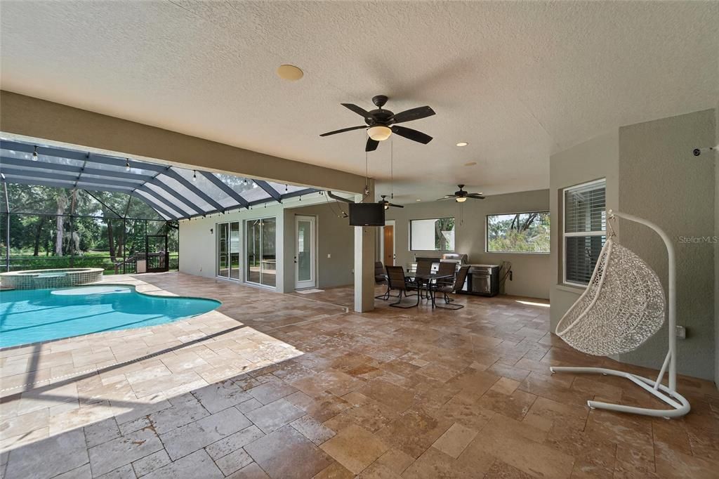 Dining room, Glass Ceilings, Interior, Pool, Recessed Lighting, Sun Room