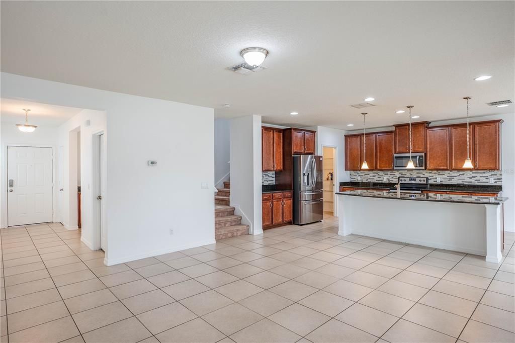 Interior, Kitchen, Pendant Lights, Recessed Lighting, Stainless Steel Appliances