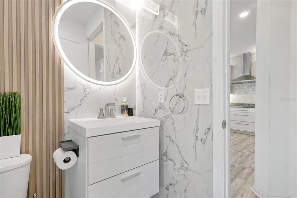 Bathroom, Interior, Marble Walls