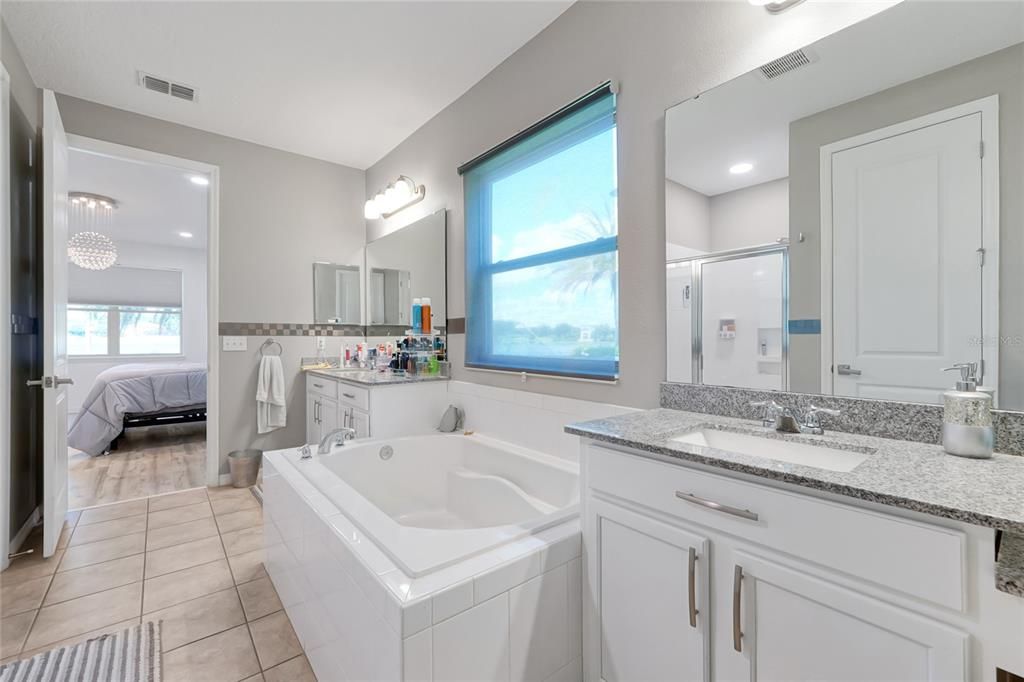 Bathroom, Bedroom, Dual Sink Vanities, Interior, Recessed Lighting, Water
