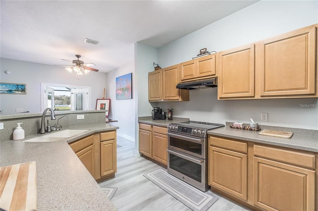 Interior, Kitchen, Wood Texture Flooring