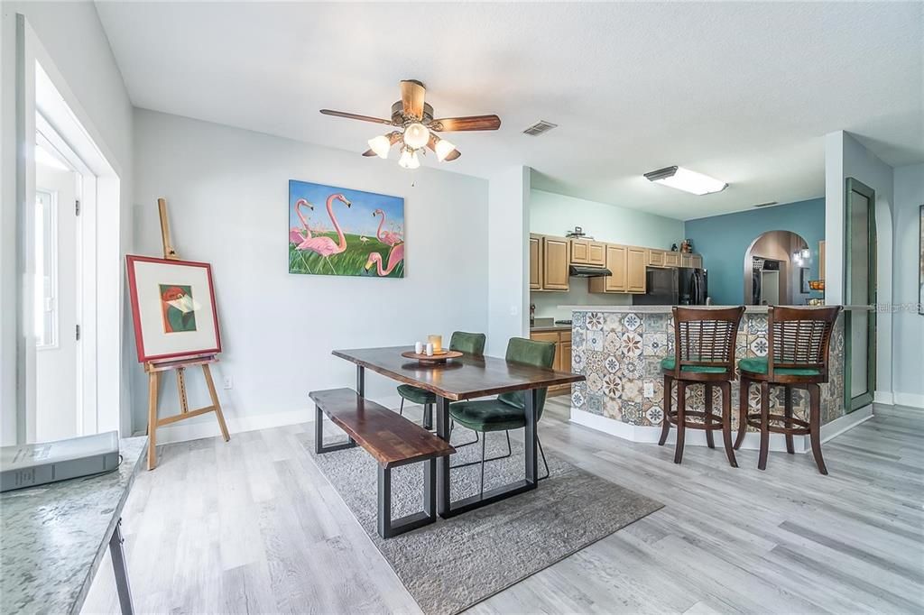 Dining room, Interior, Kitchen, Wood Texture Flooring