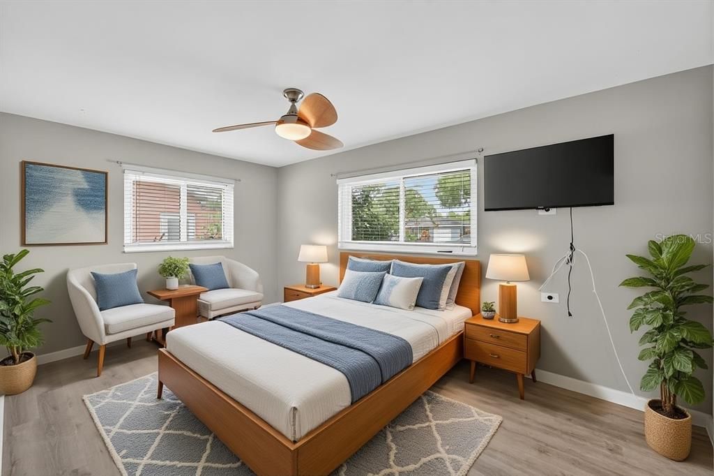 Bedroom, Interior, Wood Texture Flooring