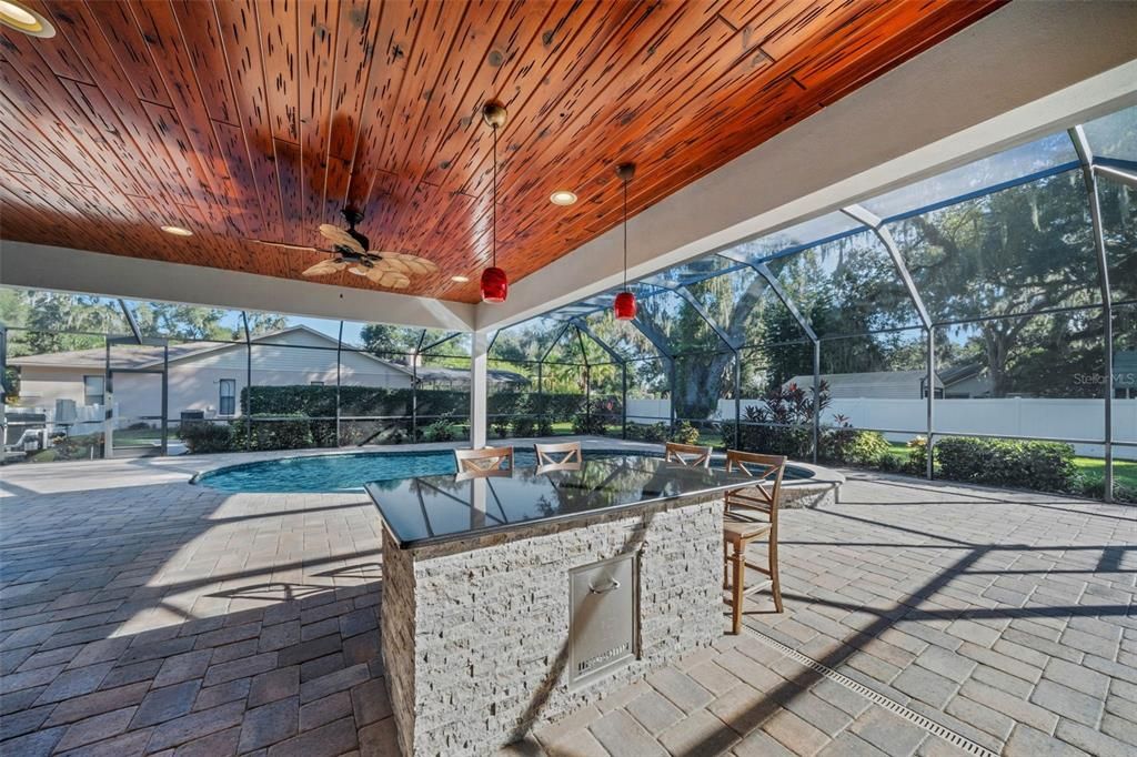 Glass Ceilings, Interior, Pool, Recessed Lighting, Sun Room, Wooden Ceilings
