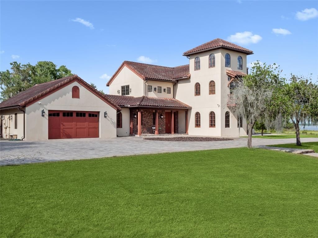 Attached, Backyard, Exterior, Facade, Mediterranean