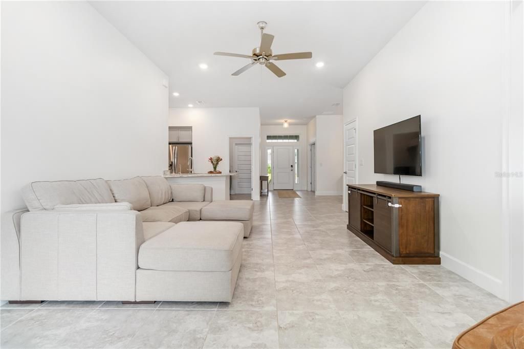 Interior, Living room, Recessed Lighting