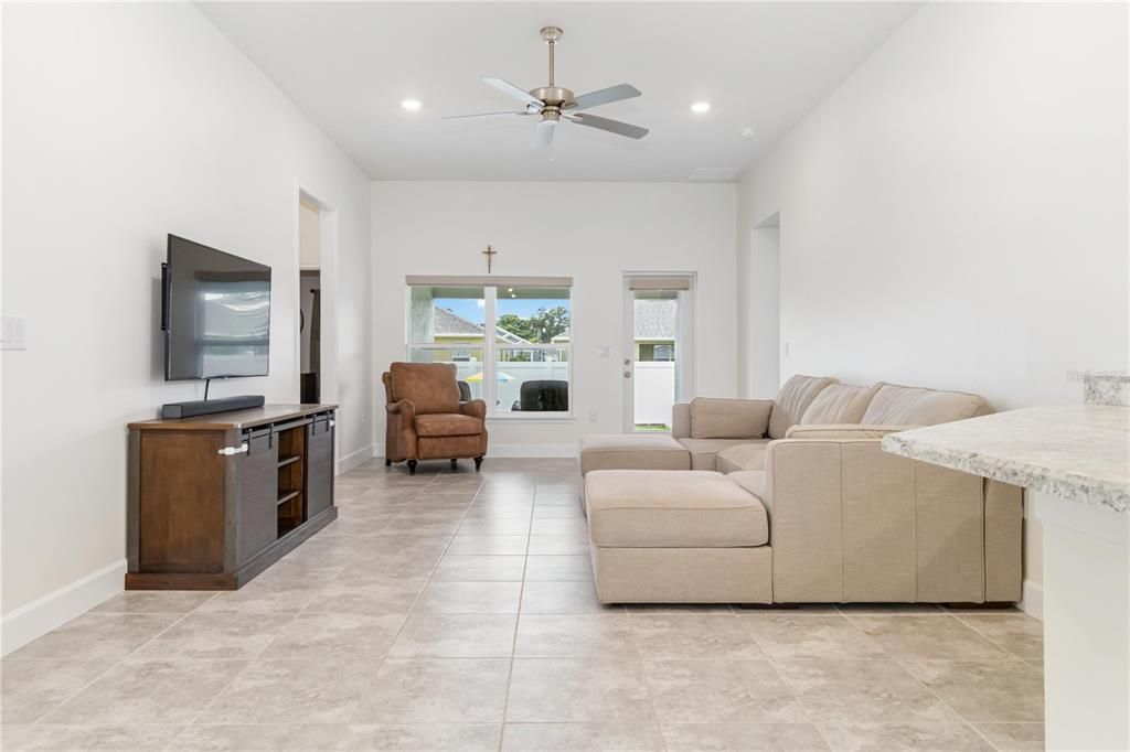 Interior, Living room, Recessed Lighting