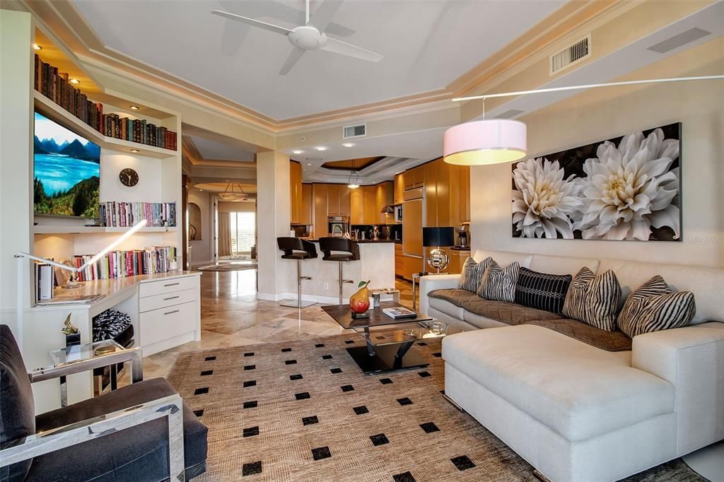 Interior, Kitchen, Living room, Recessed Lighting