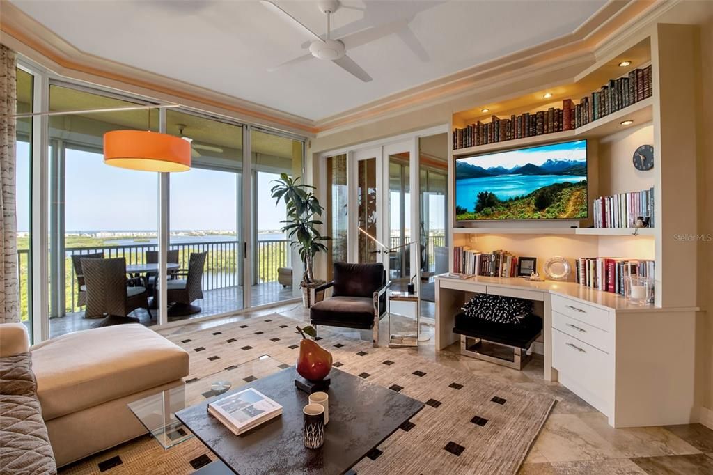 Home Office, Interior, Living room, Recessed Lighting, Water