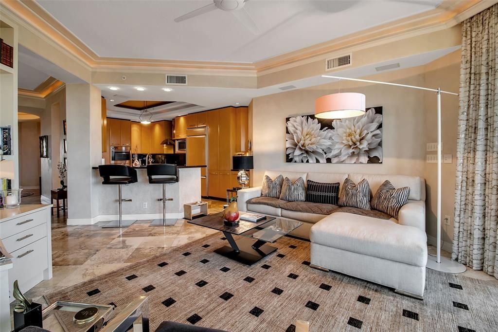 Interior, Kitchen, Living room, Recessed Lighting, Stainless Steel Appliances