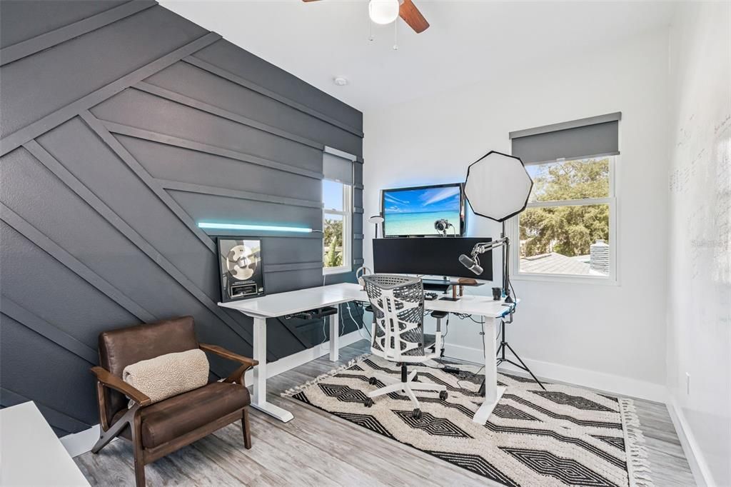 Home Office, Interior, Wood Texture Flooring
