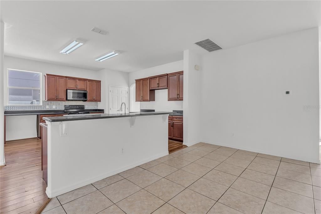 Interior, Kitchen, Wood Texture Flooring