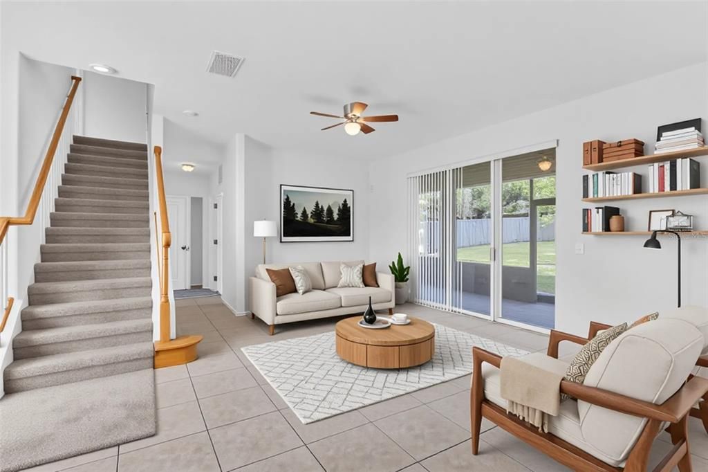 Interior, Living room, Recessed Lighting