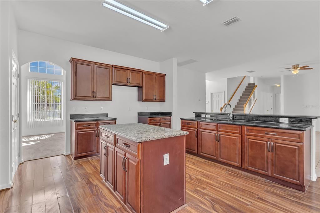 Interior, Kitchen, Wood Texture Flooring
