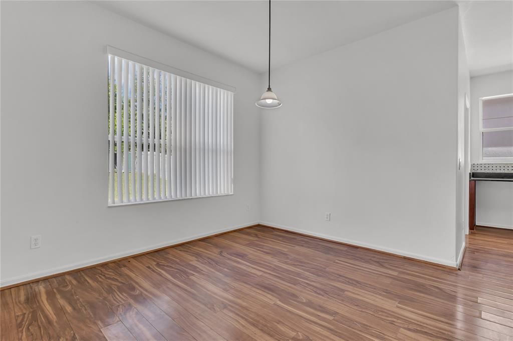 Empty room, Interior, Pendant Lights, Wood Texture Flooring