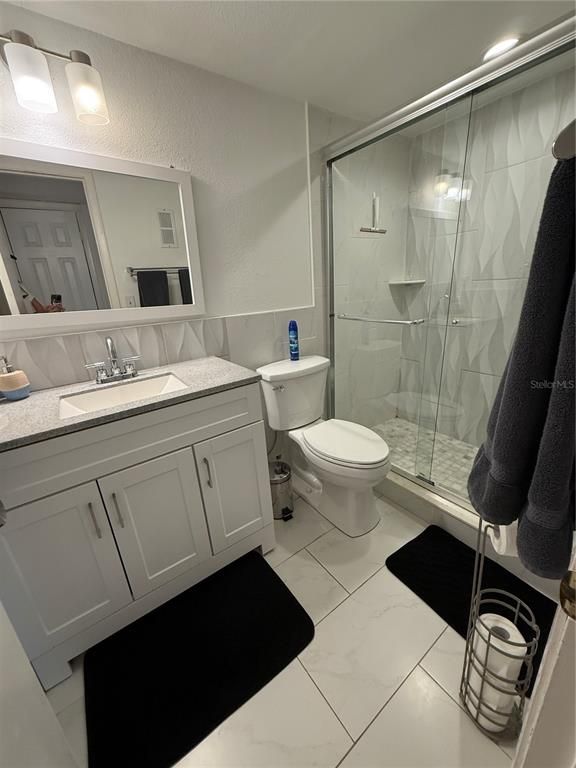 Bathroom, Glass Shower, Interior, Marble Walls
