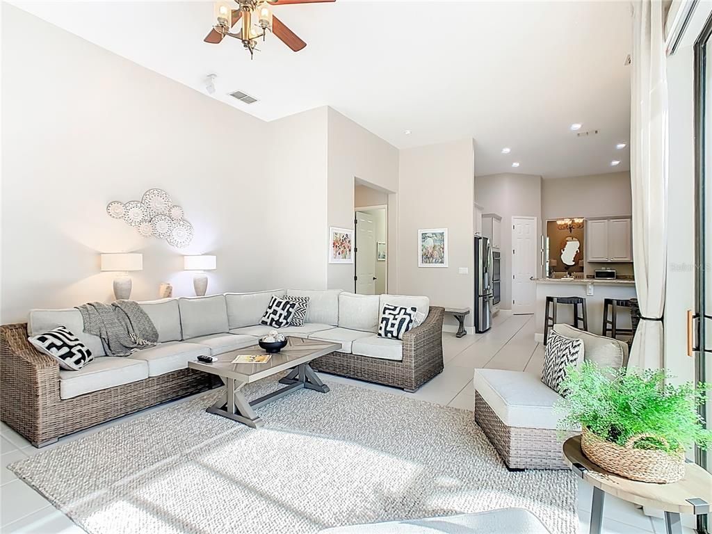 Interior, Living room, Recessed Lighting