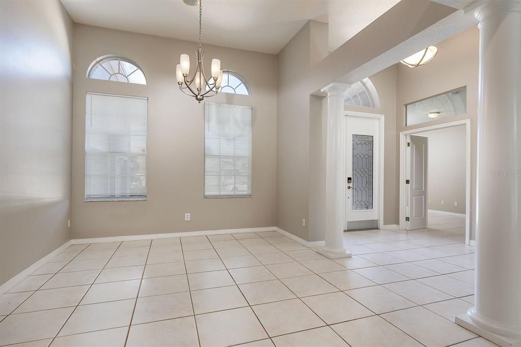 Chandelier, Empty room, Interior