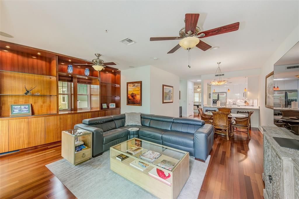 Dining room, Interior, Kitchen, Living room, Pendant Lights, Recessed Lighting, Wood Texture Flooring