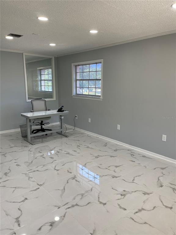 Home Office, Interior, Marble, Recessed Lighting