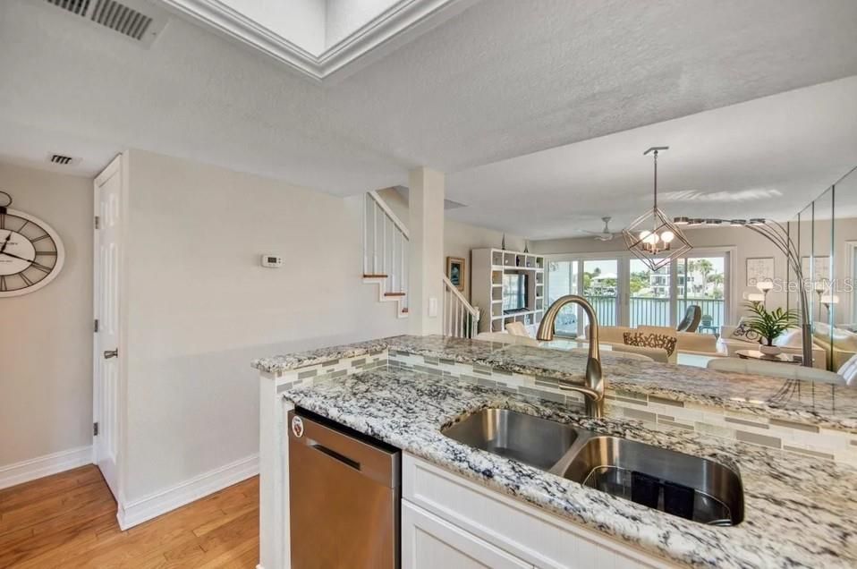 Interior, Kitchen, Pendant Lights, Wood Texture Flooring