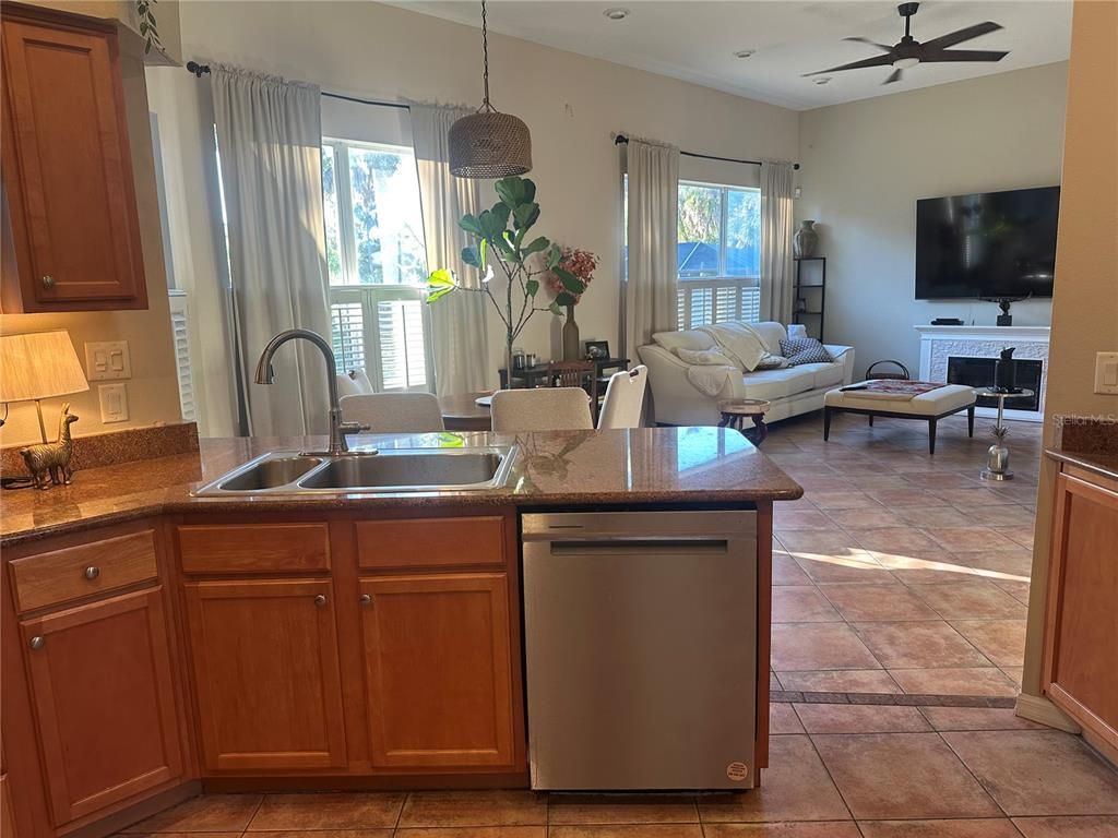 Dining room, Interior, Kitchen, Living room, Pendant Lights, Stainless Steel Appliances