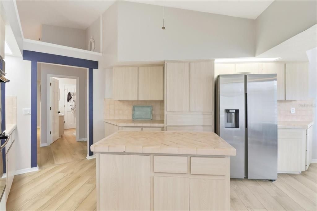 Interior, Kitchen, Wood Texture Flooring