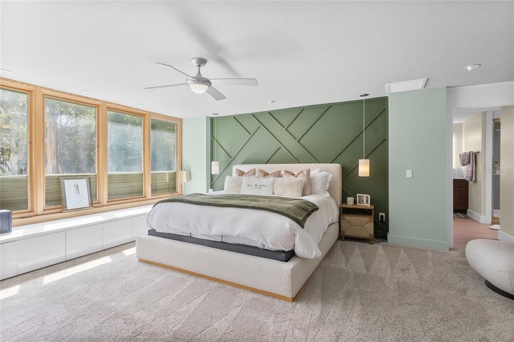 Bedroom, Interior, Pendant Lights