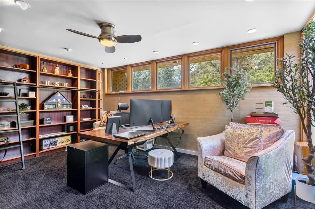 Home Office, Interior, Recessed Lighting