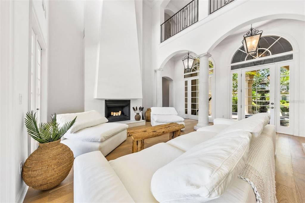 Fireplace, Interior, Living room, Wood Texture Flooring