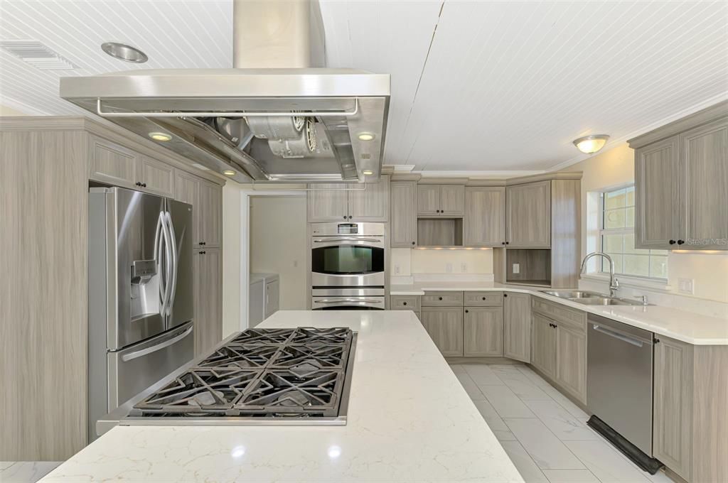 Interior, Kitchen, Marble, Stainless Steel Appliances