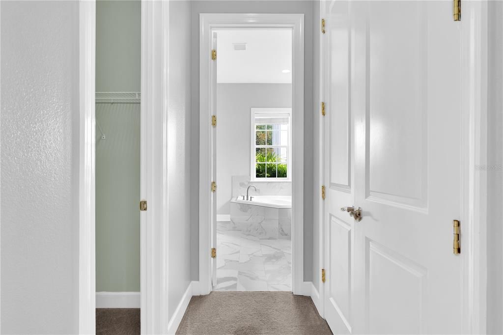 Bathroom, Interior, Marble, Recessed Lighting
